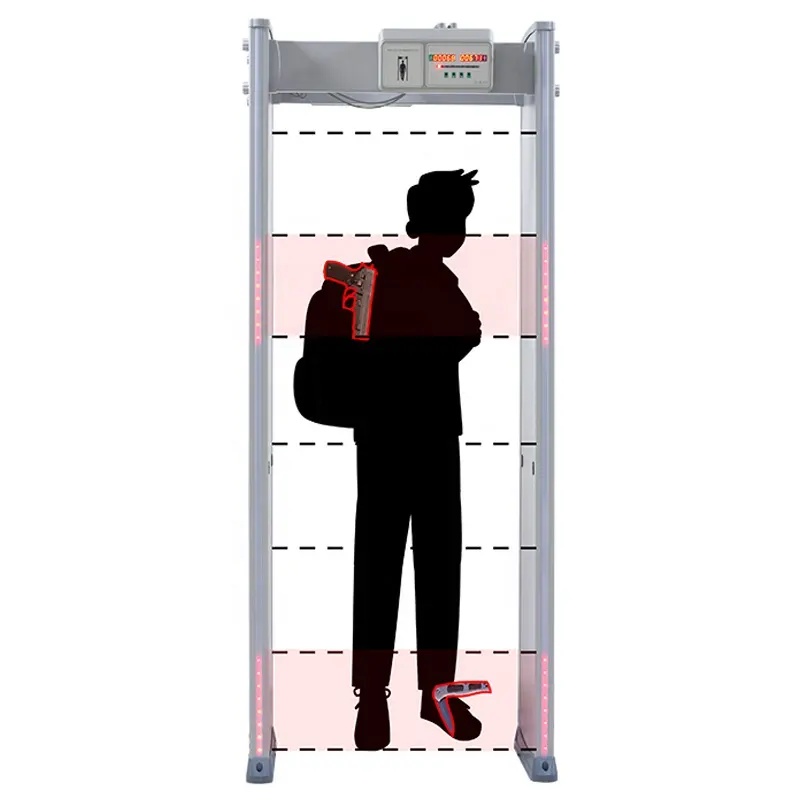 Safeagle 6 18 Zone Airport Body Scanner Security Walk-through Arched Metal Detector Price