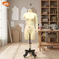 Mannequin de couture demi-corps réglable pour femme JUN MEI (taille 10) en fibre de verre avec support de buste pour la confection de vêtements