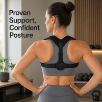 Correcteur de posture pour hommes et femmes, soutien dorsal réglable, rééducation, soulagement des douleurs du haut du dos et des épaules, composite