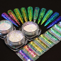 Pigment inorganique à base d'aluminate de strontium en paillettes super caméléon, pigment transparent grand effet aurore caméléon pour cuir