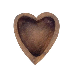 Cuencos de Madera de Diseño Personalizado, Cuencos de Madera Estilo Vintage para Velas, Cuencos de Madera con Forma de Corazón Directo de Fábrica para San Valentín - Product Image 1