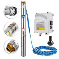 Pompe submersible pour puits profond Rolwal 4 pouces, série 4SDM10, 3 CV, monophasée 110 V/220 V, tête en laiton, acier inoxydable, pour eau propre