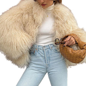 Cappotti Corti Invernali Caldi da Donna 2025, Giacca Addensata a Maniche Lunghe con Scollo Rotondo, Elegante Capospalla <span class=keywords><strong>in</strong></span> <span class=keywords><strong>Pelliccia</strong></span> <span class=keywords><strong>Sintetica</strong></span> Stile High Street - Product Image 6