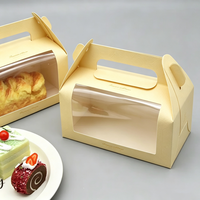 Boîte à pâtisserie, boîte à gâteau, boîte à pain en papier, impression de logo personnalisée, emballage de dessert, carton artistique doré de luxe, écologique, recyclable