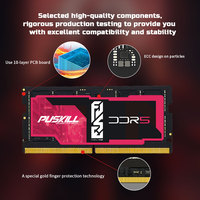 PUSKILL Memoria RAM DDR5 SODIMM 16GB 32GB 5600MHz Memoria Para Notebook Laptop RAM DDR5 262Pin DRAM Memory