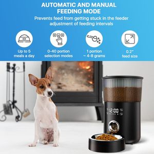Distributeur automatique de nourriture pour chien intelligent connecté à distance avec caméra, contrôle par application Wifi, écologique, étanche IPX6, 4L - Product Image 4