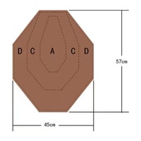 Cible en carton ondulé octogonale 45*57 cm pour compétition de tir professionnelle, légère et tactique