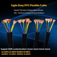Cables de Cobre Flexibles Industriales al por Mayor RVV de 2, 3, 4, 5 Hilos, 300V/500V, 0.75MM, 1.0MM, 1.5MM, 2.5MM, IP68, 200A-2000A, Baja Resistencia
