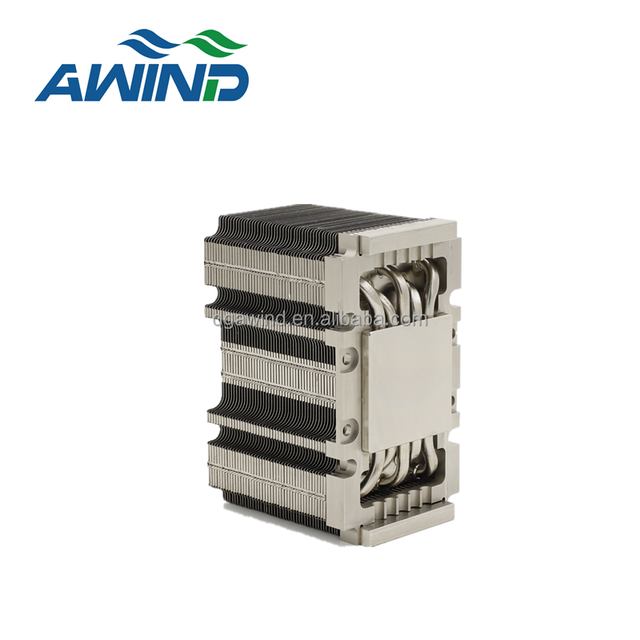 600w 1200w Industrial Heat Sink Aluminum Fin Radiator Computer Cpu Cooling Heatpipe Heatsink Profile With Copper Tube Heat Pipe