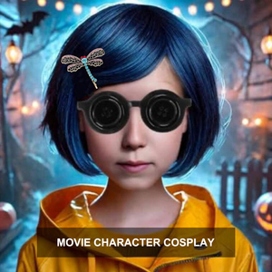 Juego de 4 Piezas de Plástico con Botones, Ojos, Gafas, Llaves, Collar, Pinza para el Cabello, <span class=keywords><strong>Piedra</strong></span> Verde, Accesorios para Disfraces de Halloween y Fiestas - Product Image 5