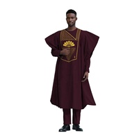 Nouvelles Robes Traditionnelles Africaines Brodéées pour Hommes Musulmans, Pantalons Style Ethnique, Vêtements en Gros, Ensembles Amples pour Hommes, Tenues