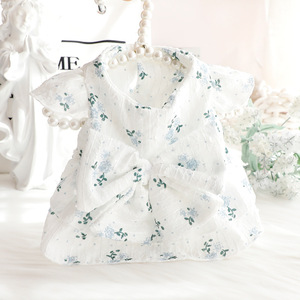 Summer Luxury Fashion Cotton <b>Clothes</b> Pet Flower <b>Princess</b> Dress Clothing Fancy Summer Dog <b>Clothes</b> with Bowknot for Cats and Dogs - Product Image 2