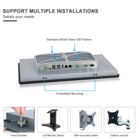 Nuevo Panel PC Industrial de 15.6 Pulgadas J1900 2026, 4GB 8GB 128G 256G 1TB, Pantalla Táctil Resistiva, Amplio Rango de Temperatura, Computadora Integrada