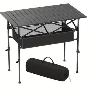 <span class=keywords><strong>Table</strong></span> pliante portable en aluminium réglable en hauteur pour <span class=keywords><strong>camping</strong></span>, voiture, ou stand de vente ambulant – Modèle Egg Roll – Nouveauté très demandée - Product Image 1