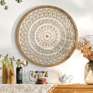 Adornos Rústicos de Pared Hechos a Mano, Redondos, 3D, de MDF, Tallados, Decoración de Primavera para el Hogar - Product Image 1