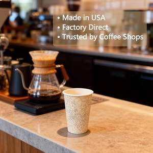 SOPARO Gobelets à café jetables de 16 oz avec feuille d'or, résistants aux fuites, pack d'introduction de la marque pour les cafés à emporter - 100 pièces - Product Image 1