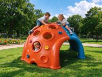 Structure d'escalade en plastique pour enfants en forme de capsule spatiale, équipement de terrain de jeu pour maternelle, tunnel de jeu pour ramper