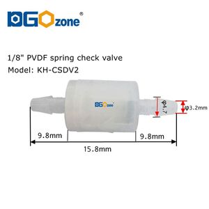 1/8 nhỏ nhựa nrv van Ozone với pvdf nhà ở Hướng dẫn sử dụng bóng cơ hoành cấu trúc khí dầu nước phương tiện truyền thôn-ứng dụng chung - Product Image 2