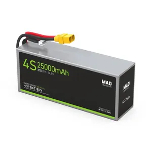 แบตเตอรี่ลิเธียมโซลิดสเตตสำหรับโดรน 4S 25Ah 14.8V 370Wh 125A ความหนาแน่นพลังงานสูง น้ำหนักเบา - Product Image 3