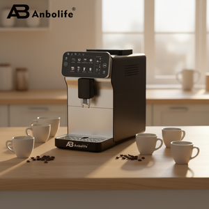เครื่องชงกาแฟเอสเพรสโซ่สไตล์วินเทจสำหรับใช้ในบ้าน Anbolife OEM/ODM, เครื่องชงกาแฟอัตโนมัติสแตนเลสพร้อมฟังก์ชั่นชงกาแฟในตัว - Product Image 5