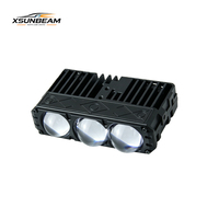 Feux de calandre avant universels à LED, 3 lentilles, double faisceau, éclairage automobile pour modification de véhicule