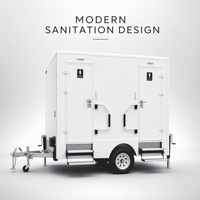 Système de toilettes portables conformes aux normes avec réservoir de déchets intégré pour écoles, hôpitaux, événements extérieurs, location de lieux de mariage, remorque WC mobile