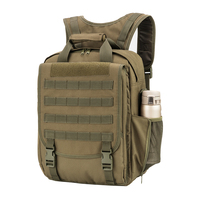 Sac à dos tactique antivol de style national pour ordinateur portable, système MOLLE, en polyester Oxford imperméable, avec fermeture éclair multifonction