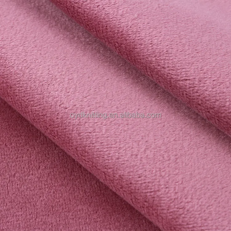 Spandex Super Soft Velboa Bonding con Super Soft Venta al por mayor de punto Plain Plush Fabric Bonding