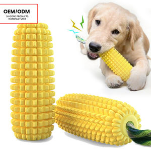 Vendite calde a forma di mais Design da masticare sicuro e dal suono stridulo resistente per la pulizia dei denti giocattolo per animali domestici accessori e giocattoli - Product Image 1