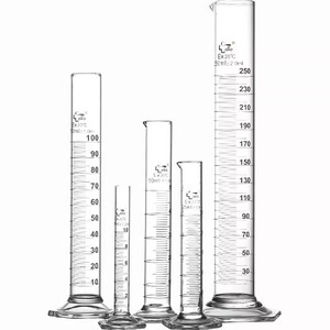 Silinder pengukur kaca heksagonal, alat ukur laboratorium kimia borosilikat 250ml dengan cangkir pengukur - Product Image 3
