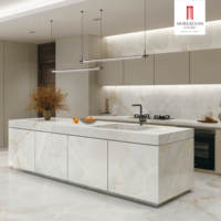 1600x3200mm Somnium Onyx Fritté Pierre Comptoir Glint Gem Surface Stratifié Porcelaine Panneau Mural pour Cuisine