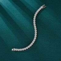 Chaîne Tennis Personnalisée en Argent Sterling 925 avec Moissanite Taille Princesse 4mm Style Hip Hop – Vente en Gros, Cadeaux