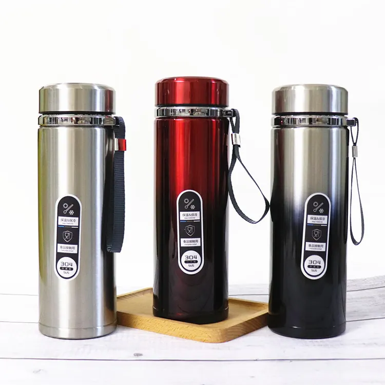Custom Double Wall Vacuum Thermo Travel Stainless Steel Straight Water Bottle