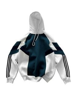 KY OEM fútbol americano Jersey Colorblock fútbol Jersey 2024 2025 personalizado Puff estampado Sudadera con capucha 500gsm - Product Image 4