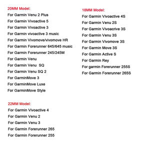<span class=keywords><strong>Correa</strong></span> Trenzada de 18/20/22 mm para Relojes <span class=keywords><strong>Garmin</strong></span> Vivoactive 4 5 3 S/<span class=keywords><strong>Venu</strong></span> 3 2s <span class=keywords><strong>Sq</strong></span> 2 Plus/Forerunner 265 255S 645 245 Music/Vivomove - Product Image 2