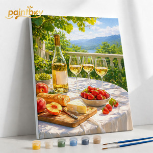 Kit d'art pour <span class=keywords><strong>peinture</strong></span> DIY sur toile, décoration intérieure, <span class=keywords><strong>peinture</strong></span> par numéros - Product Image 1