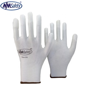 Рабочие перчатки NMsafety с полиуретановым покрытием, защитные перчатки для рук, электрика, белые - Product Image 2