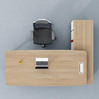 Bureau de direction modulaire en L moderne et durable avec meuble de rangement latéral intégré, écologique et résistant à l'eau