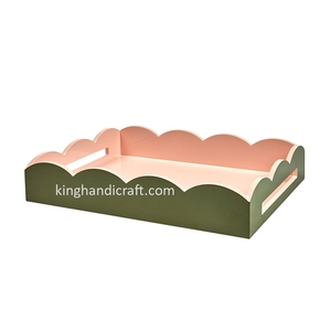 Bandeja Rectangular de Madera Lacada Reciclable para Decoración del Hogar, Bandeja de Servicio Hecha a Mano, Ecológica y Duradera para Cocina, Comedor y Café - Product Image 4