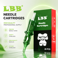 Cartouche d'aiguilles de tatouage à membrane verte OEM en gros, RL RS RM Magnum, aiguille de maquillage permanent