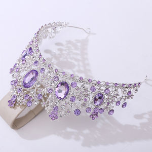 Euro-americano di lusso strass in lega di nozze diadema sposa di alta qualità corona concorso di moda accessorio per anniversario - Product Image 3