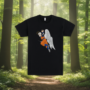 T-Shirt Son Peppe Nera con Design Angelo, Abbigliamento Promozionale - Product Image 3