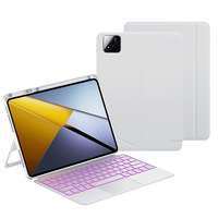 Clavier sans fil rétroéclairé RVB de haute qualité, conçu sur mesure, avec rotation à 360 degrés pour POCO Pad X1 11,2 pouces, étui détachable