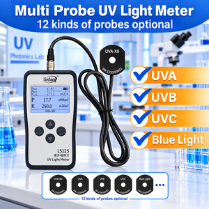 Medidor de Luz UV Multi-Sonda LS125 con 12 Sondas Digitales para Pruebas de Intensidad de Energía de Luz UVA, UVB, UVC y Luz Azul - Product Image 3