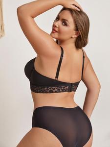 レディースフルカップ調整可能ストラップブラ、薄型プランジブラ、プラスサイズ女性用レース下着 - Product Image 6