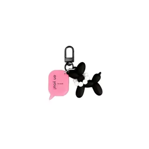 Ins-Style haut de gamme thème sombre ballon chien porte-clés style coréen sac en métal pendentif mousqueton téléphone breloque accessoire - Product Image 5