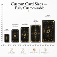 Jeu de cartes de tarot Oracle personnalisé estampé à chaud, avec dorure argentée et bords dorés, impression sur papier, cartes de tarot de méditation forestière