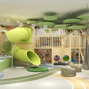 Conception d'aire de jeux intérieure en bois haut de gamme personnalisée de qualité supérieure avec ensembles de meubles de jardin d'enfants - Product Image 1