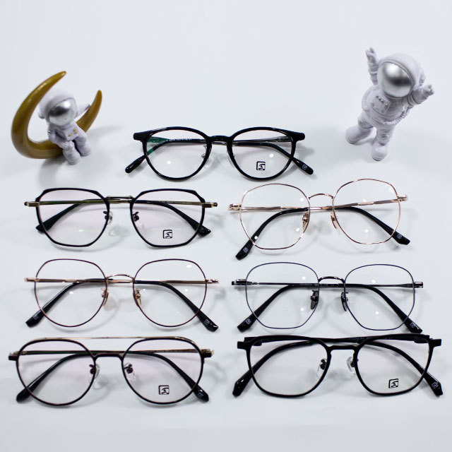 2023 New Unisex Optical Eyeglasses with Black Stainless Metal Frame Women's Fashion Flat Glasses with Colorful Lenses