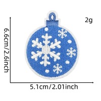 Noël bleu broderie Applique robe décoration noël fer sur/coudre sur chapitre chaussettes wapiti serviette broderie patchs